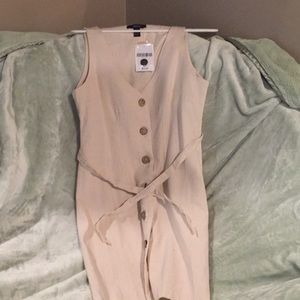 Khaki button down dress